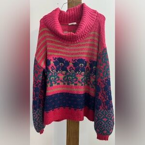 CATO Cozy‎ Multicolor Cowl Neck Sweater